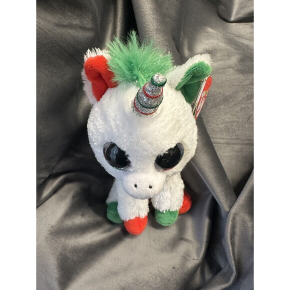 Ty Beanie Boo Candy Cane Plush Christmas Unicorn - Picture 8 of 8